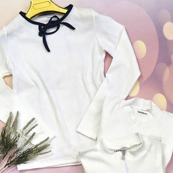 بلوز فانریپ سفید میکس - مانتو پاتریس رشت