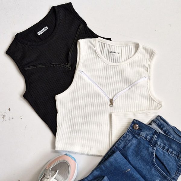 تاپ کراپ زیپ هلالی - مانتو پاتریس رشت