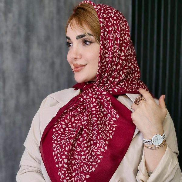 روسری نخی طرح برگ ریز - مانتو پاتریس رشت