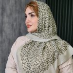 روسری نخی طرح برگ ریز - مانتو پاتریس رشت