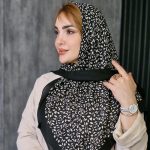 روسری نخی طرح برگ ریز - مانتو پاتریس رشت