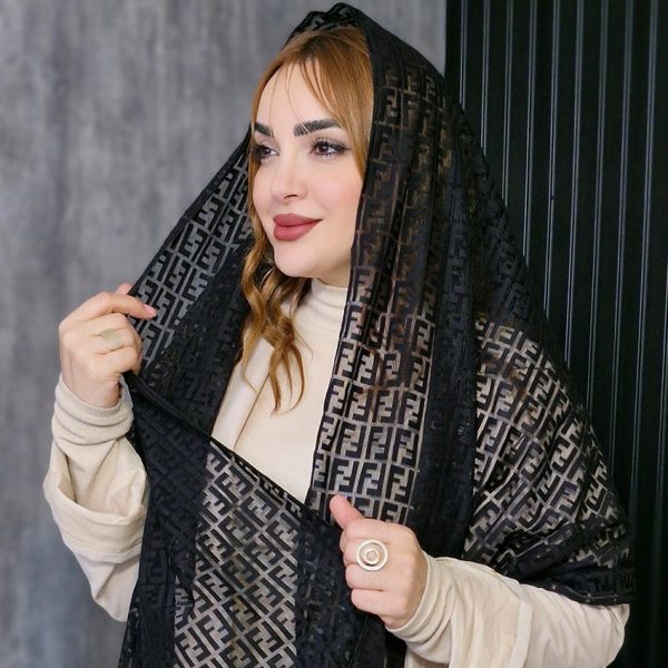 شال توری طرحدار -مانتو پاتریس رشت