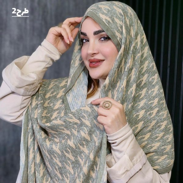 شال طرحدار سبز - مانتو پاتریس رشت