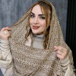 شال کریشه طرحدار کرم - مانتو پاتریس رشت