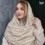 شال کریشه طرحدار کرم - مانتو پاتریس رشت