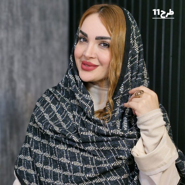 شال کریشه مشکی طرحدار - مانتو پاتریس رشت