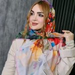 روسری حریر مجلسی گلدار - مانتو پاتریس رشت