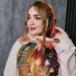 روسری حریر مجلسی گلدار - مانتو پاتریس رشت