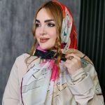روسری حریر مجلسی گلدار - مانتو پاتریس رشت