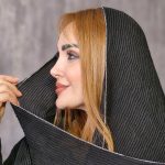 شال لبه لمه مشکی کریشه - مانتو پاتریس رشت