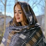 شال کریشه چهارخونه رنگی - مانتو پاتریس رشت