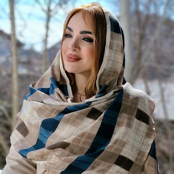 34800142-2-min شال کریشه چهارخونه رنگی