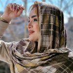 شال کریشه چهارخونه رنگی