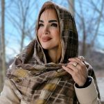 شال کریشه چهارخونه رنگی