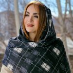 شال کریشه چهارخونه رنگی