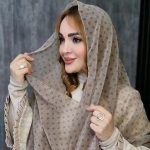 شال حریر پلیسه طرحدار - مانتو پاتریس رشت