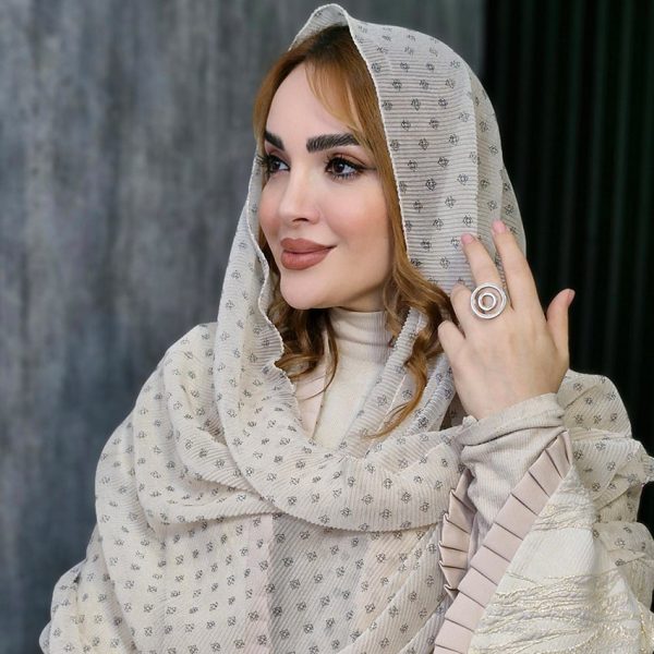 شال حریر پلیسه طرحدار - مانتو پاتریس رشت