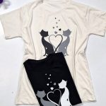 تیشرت چاپ دو گربه - مانتو پاتریس رشت