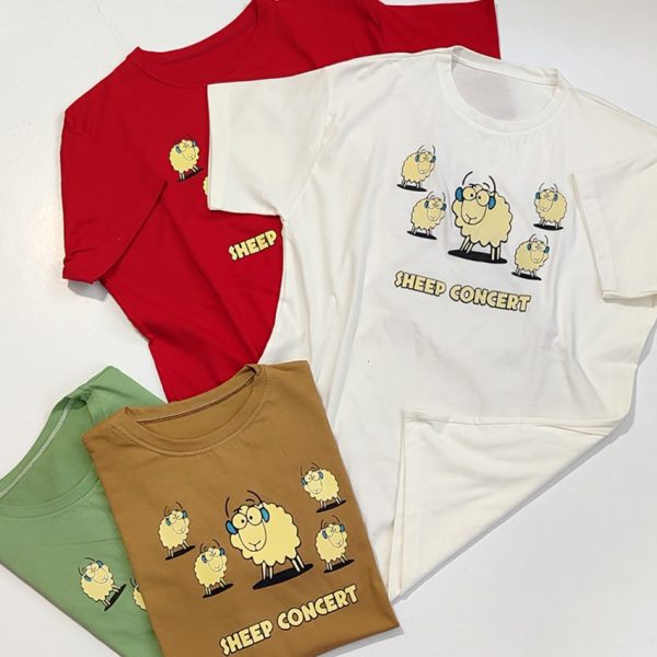 تیشرت نخ پنبه چاپ گوسفند - مانتو پاتریس رشت