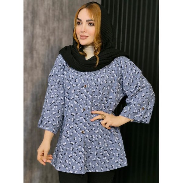 مانتو گلدار رنگی کریشه - مانتو پاتریس رشت