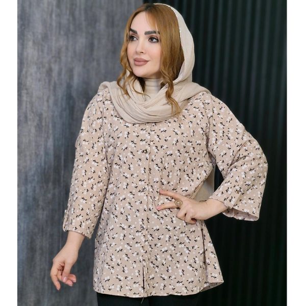 مانتو گلدار رنگی کریشه - مانتو پاتریس رشت