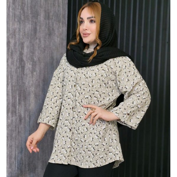 مانتو گلدار رنگی کریشه - مانتو پاتریس رشت