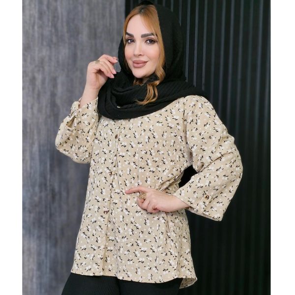 مانتو گلدار رنگی کریشه - مانتو پاتریس رشت