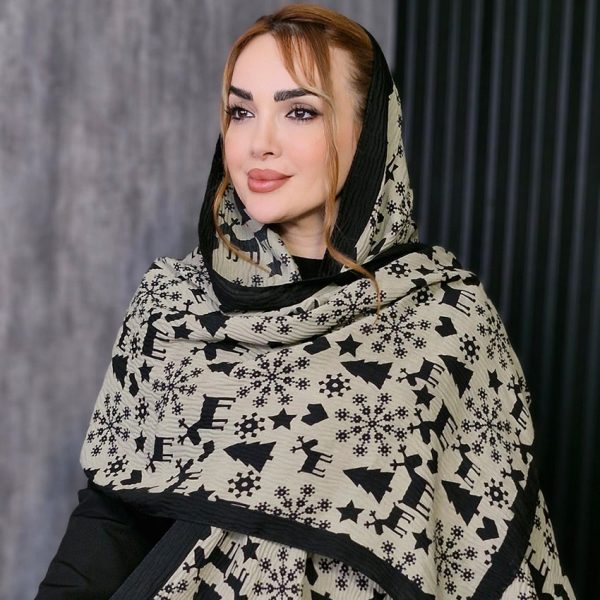شال کریشه طرح گوزن - مانتو پاتریس رشت