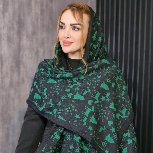 شال کریشه طرح گوزن - مانتو پاتریس رشت