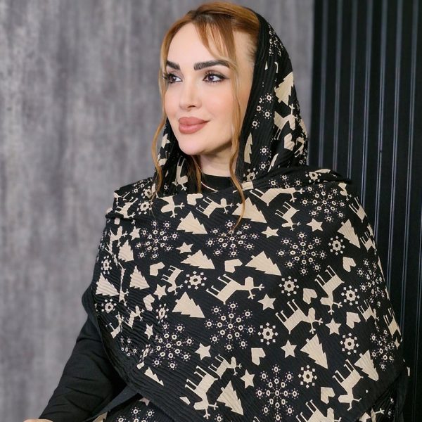 شال کریشه طرح گوزن - مانتو پاتریس رشت