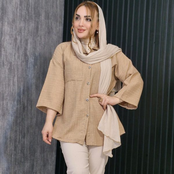 مانتو لینن آستین 3 ربع - مانتو پاتریس رشت