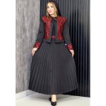 ست کت دامن هندی پلیسه - مانتو پاتریس رشت