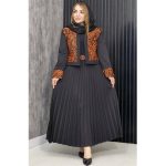 ست کت دامن هندی پلیسه - مانتو پاتریس رشت