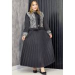 ست کت دامن هندی پلیسه - مانتو پاتریس رشت