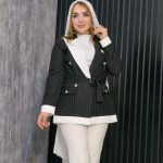 کت دیپلمات یقه انگلیسی سفید - مانتو پاتریس رشت