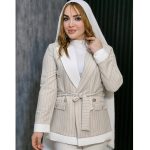 کت دیپلمات یقه انگلیسی سفید - مانتو پاتریس رشت