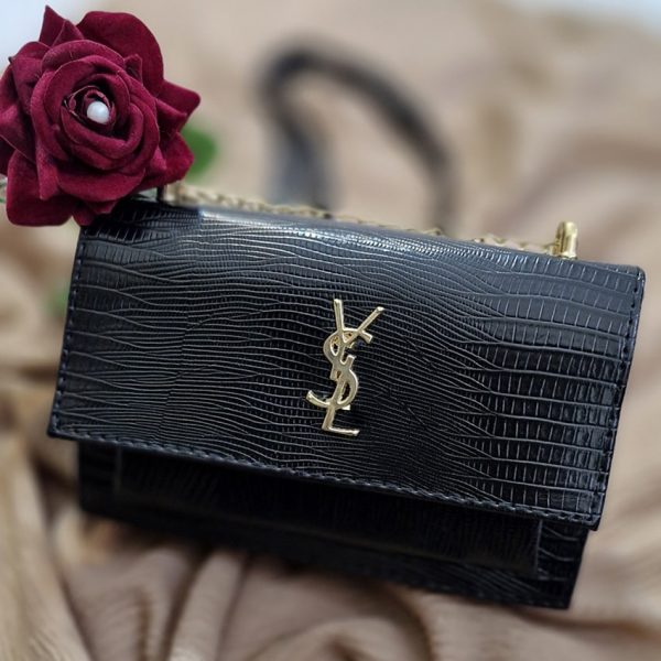 کیف مشکی ال وی بند زنجیری - مانتو پاتریس رشت