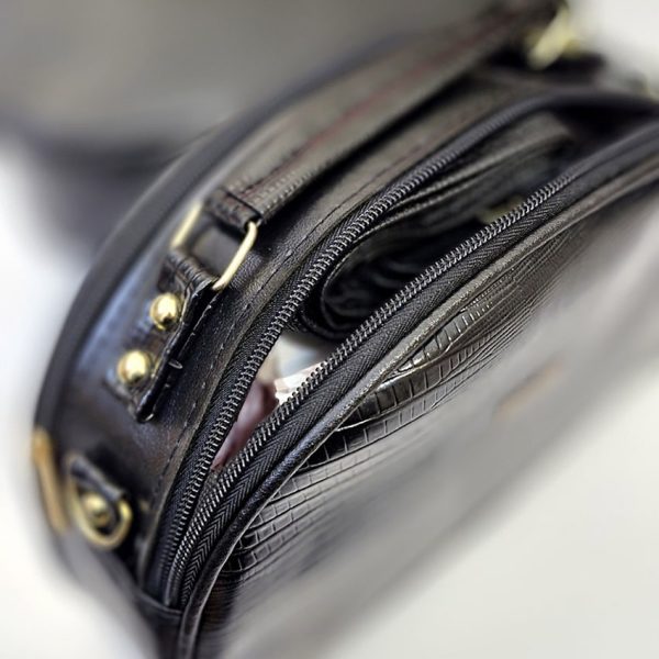 کیف دوشی بیضی مشکی - مانتو پاتریس رشت