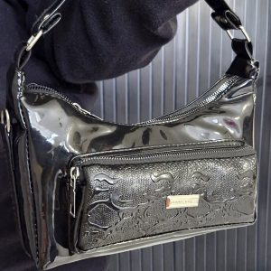 کیف دستی ورنی دو زیپ - مانتو پاتریس رشت