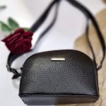 مینی بگ هلالی مشکی چرم - مانتو پاتریس رشت