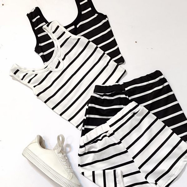 ست تاپ شورتک راه راه - مانتو پاتریس رشت