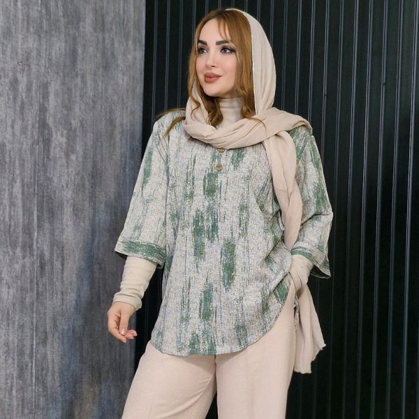 تونیک کریشه 3 دکمه طرحدار - مانتو پاتریس رشت