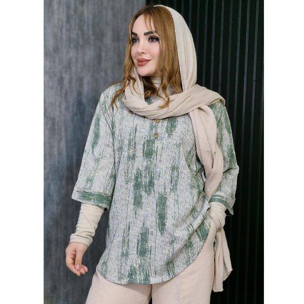 تونیک کریشه 3 دکمه طرحدار - مانتو پاتریس رشت