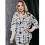 شومیز کریشه 3 دکمه طرحدار - مانتو پاتریس رشت