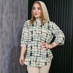 شومیز کریشه 3 دکمه طرحدار - مانتو پاتریس رشت