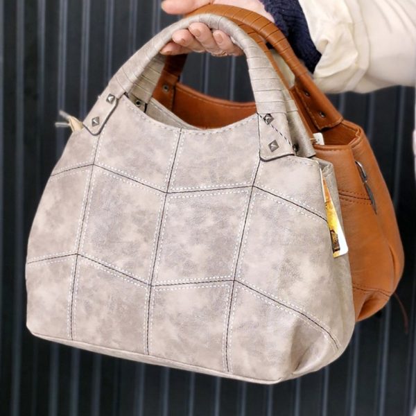 کیف چرم دسته دار رو دوخت - مانتو پاتریس رشت