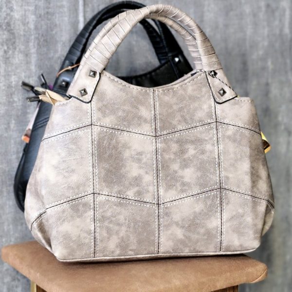 کیف چرم دسته دار رو دوخت - مانتو پاتریس رشت