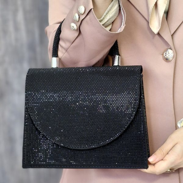 کیف نگینی مشکی - مانتو پاتریس رشت