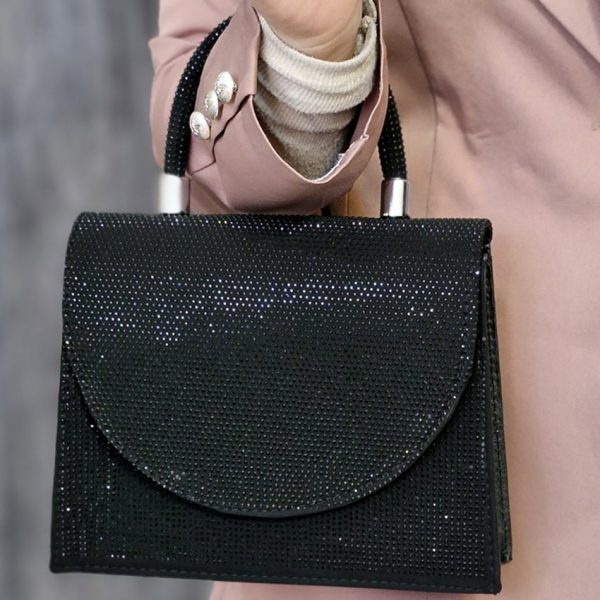 کیف نگینی مشکی - مانتو پاتریس رشت