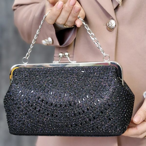 کیف دستی نگینی زنجیردار - مانتو پاتریس رشت